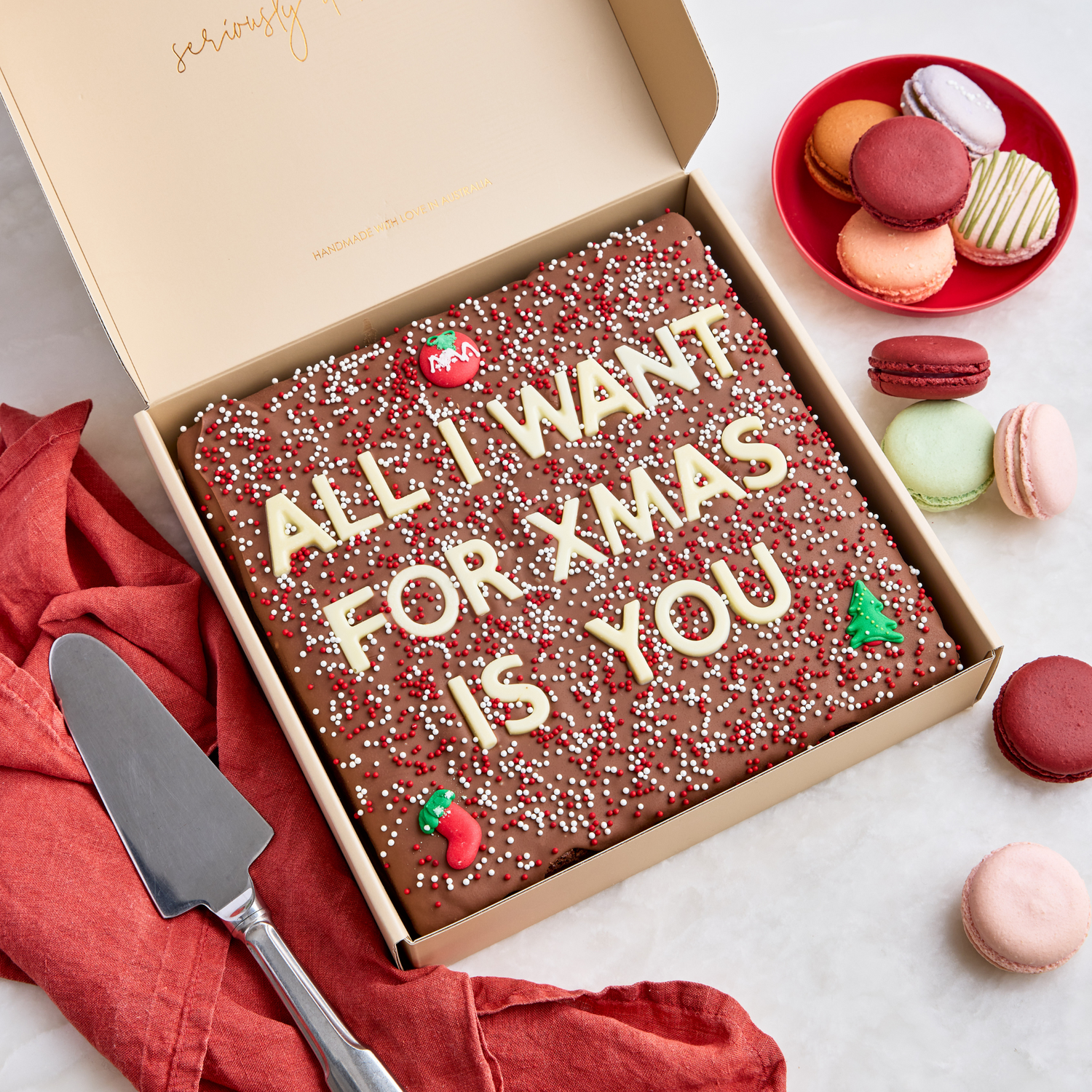 Personalised Christmas Brownie