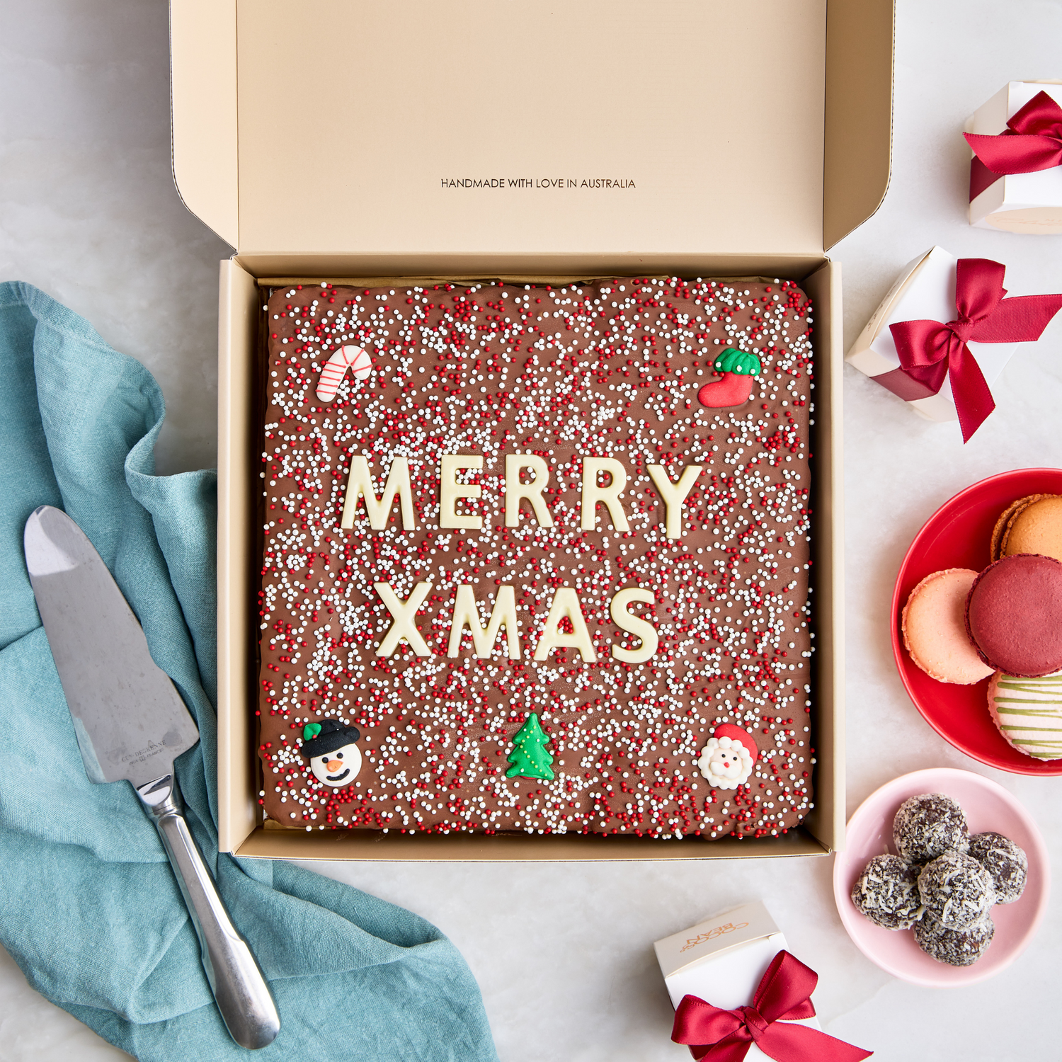 Personalised Christmas Brownie