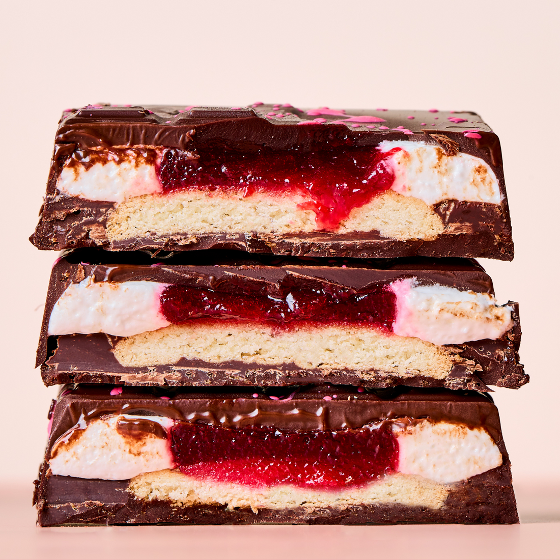 Raspberry Marshmallow Chocolate Bar